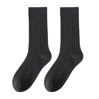 Herren-Baumwollarbeitssocken für alle Jahreszeiten, dicke Mittellängen-Socken für Herbst und Winter, doppelt gestrickte, vollständig baumwollene, geruchsbekämpfende Socken, Zhuji-Socken.