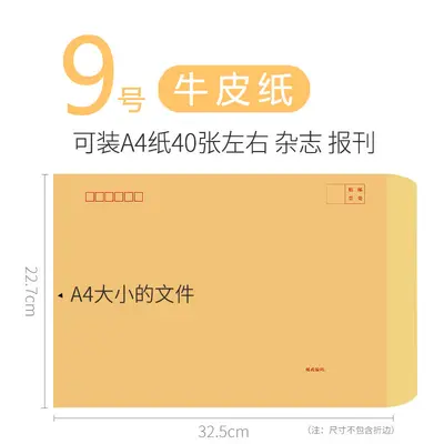 Yellow Retro Kraft Paper Envelope for A4 Invoices, No. 5 - 13