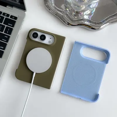 适用于IPhone Duo折叠液态硅胶手机壳磁吸前后保护壳膜一体保护套 - 4