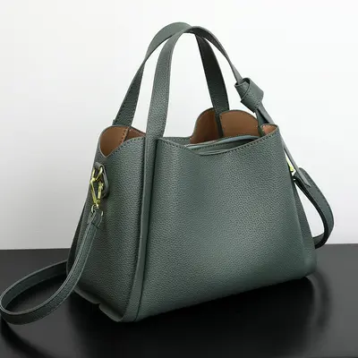 Weiche Damen-Schultertasche im Einkaufskorb-Stil - 3