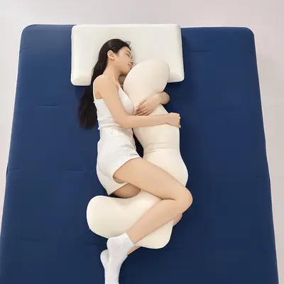 Women's Leg Pillow for Side Sleeping, Long Body Pillow - 9