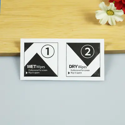 Spot mobile phone dry and wet alcohol bag tempered film tool cleaning alcohol bag disposable alcohol cotton - 7