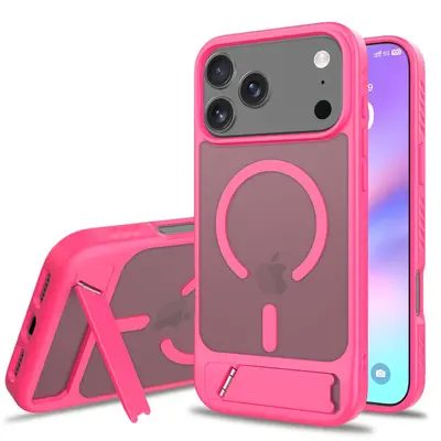 2-in-1 magnetic case for iPhone 17/18 Pro Max with stand and leather-like feel - 8