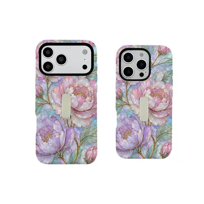 iPhone 17 Pro Max kılıfı, renkli pencere, muşamba desen, 2 in 1