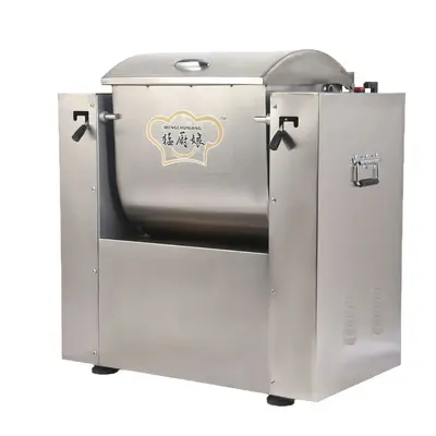Silent Commercial Dough Mixer Flip-Top Flour Mixing Machine Large Capacity Thickened Stainless Steel Kneading Machine