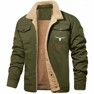 Herren-Arbeitsjacke aus Baumwolle mit Fleecefutter Herbst Winter 2024 - 12