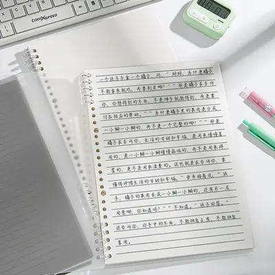 B5 Loose-Leaf Notebook with Removable Cover, A5 Refill Paper
