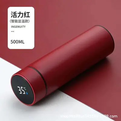 Doppelwandiger Edelstahl-Thermobecher mit Temperaturanzeige - 7