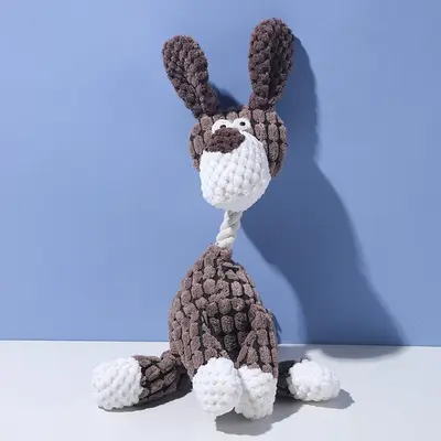 Dog Squeaky Donkey Toy Durable Plush Chew Toy - 9