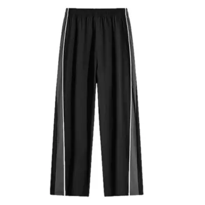 Men's Sweatpants with Contrast Side Stripes, Elastic Waist, European Sizing