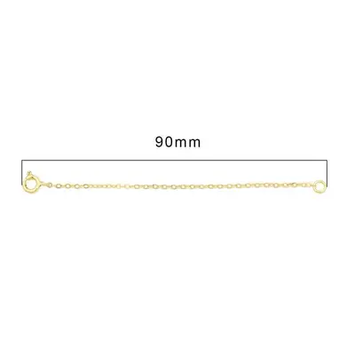 14K Gold Plated Lobster Clasp Extension Chain, DIY Jewelry Making - 9