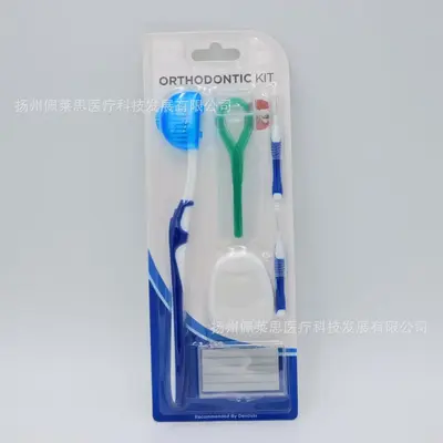 Orthodontic toothbrush set with dental floss and interdental brushes - 10