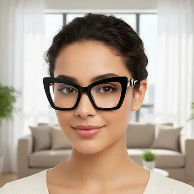 Sonnenbrille im Katzenaugen-Design, Street-Style - 2