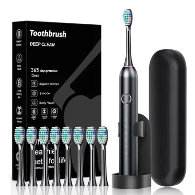 Adult Household Sonic Electric Toothbrush, 6 Modes, Soft Bristles