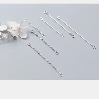 S925 Silver O-Chain Earring Extension Chain, DIY Accessory S0246