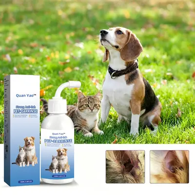 Kedi ve köpek kulak temizleme sıvısı, kulak akarı önleyici damla