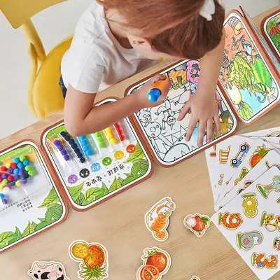 Douyin-Trend Baby Busy Book: Kinder-Zauber-Wasserbuch DIY Lernspielzeug, ruhiges Reiß-Buch, Frühförderspielzeug für Kleinkinder