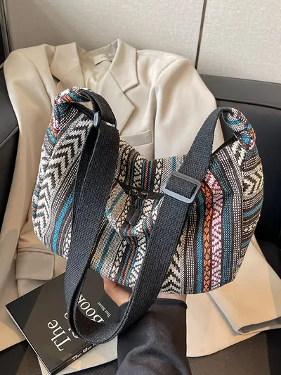 Ethnic Style Large Crossbody Dumpling Bag, 2024 New Season - 5