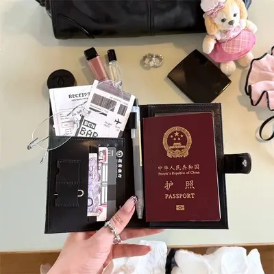 Passport holder multifunctional RFID blocking travel organizer