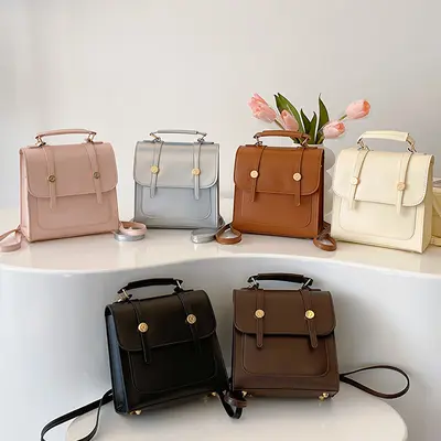 Large Capacity Women's Single-Shoulder Backpack, Preppy Style