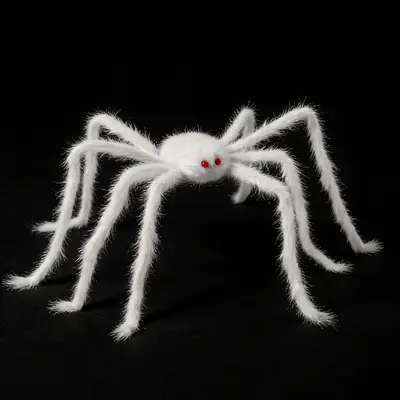 Halloween-Dekoset mit extra großem Spinnennetz und Plüschspinne - 12