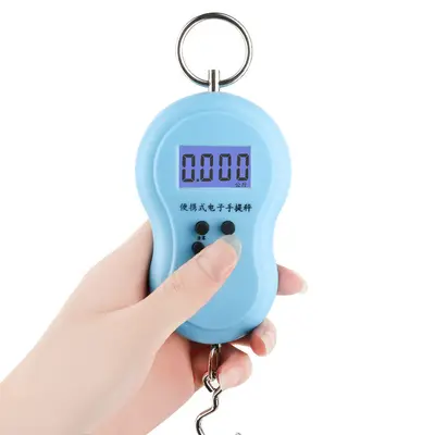 Mini electronic hanging scale 50kg portable luggage weighing