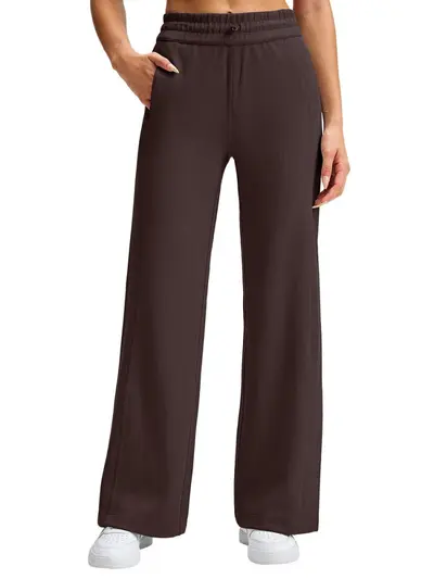 Damen-Yogahose, hohe Taille, weites Bein, schnelltrocknend