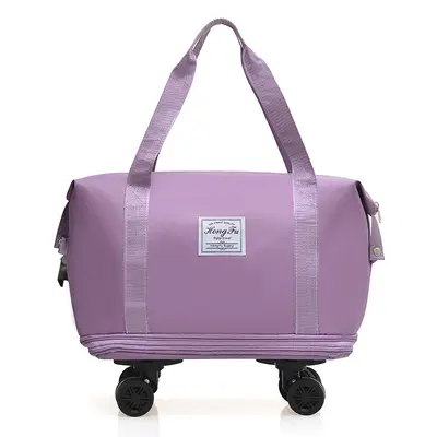 Expandable travel bag, wheeled, foldable, large capacity