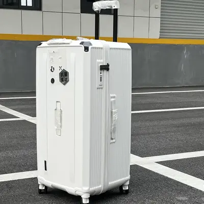 Foreign trade export super large capacity five-wheel antibacterial material suitcase, lockable coded cabin size luggage - 6