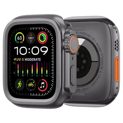 Compatible with Apple watch strap, iWatch Ultra 49 zinc alloy all-inclusive replica protective case frame, changes in seconds