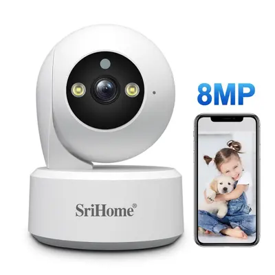Srihome 8MP Baby Monitor Camera 4K Ultra HD 5G WiFi
