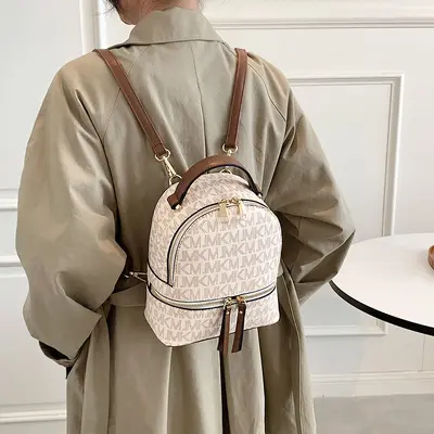 Women's Backpack, Letter Bag, Campus and Travel School Bag - 4