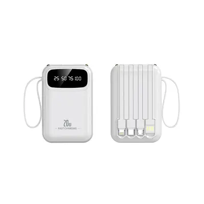 3C Sertifikalı Hediye Özel Tasarım 10000mAh Yüksek Kapasiteli Uçağa Çıkabilir Taşınabilir Güç Bankası Dört Kablolu Kompakt