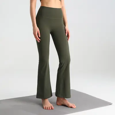 Yoga flare pantolon kadın, yüksek bel, inceltici, yumuşak