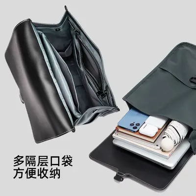 Men's backpack, premium, minimalist, versatile, fashionable, popular, large capacity, lightweight, business laptop backpack for 16 inch notebooks - 4