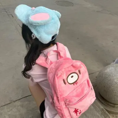 Violent Bear Cartoon Japanese-Style Cute Student Backpack Large Capacity Girls - 5