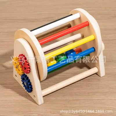 Ahşap Çekmeceli Kutu İkili Montessori Montessori Eğitim Materyali Kalıcı Hedef Kutusu Bebek Madeni Para Yatırma Kutusu Oyuncak - 10