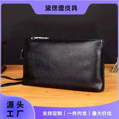 Herren-Ledertasche, Clutch im Umschlagstil, Handyfach - 5