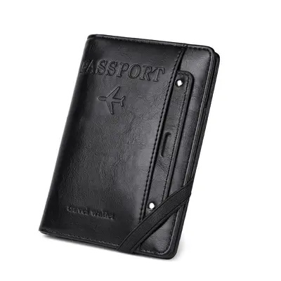 Anti-theft RFID Passport Holder Multi-functional Card Wallet Travel Document Boarding Pass Organizer Ticket Holder Travel Passport Wallet - 7