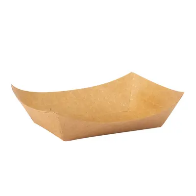 Einweg-Bootsbox aus Kraftpapier für Brathähnchen und Pommes
