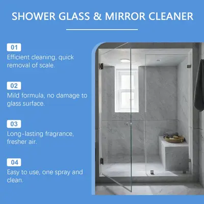 JAKEHOE Banyo Cam Kireç Temizleyici, Sabun Kalıntısı ve Buğu Önleyici Duş Kabini Temizleyi