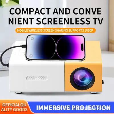 Neues YG300 Kabelgebundenes Smartphone-Spiegelungs-Projektionsgerät Heimkino LED Tragbarer Mikro-Mini-HD-Projektor