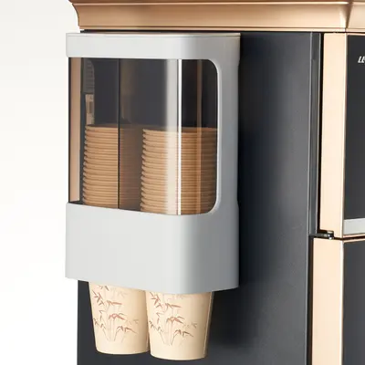 Plastic disposable storage cup holder cup receiver paper cup water dispenser dustproof water cup holder wall-mounted double-tube storage shelf - 9