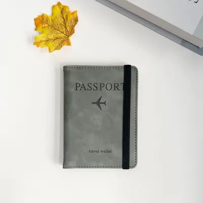 Sınır ötesi PU deri kartlık pasaportluk RFID pasaport çantası kılıfı Seyahat cüzdanı çok fonksiyonlu belge çantası toptan - 9