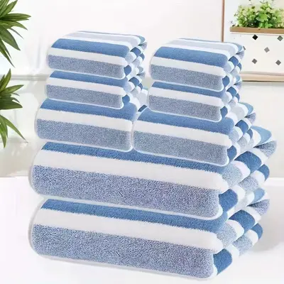 Korallenfleece-Handtuchset, saugfähig, fusselarm - 2