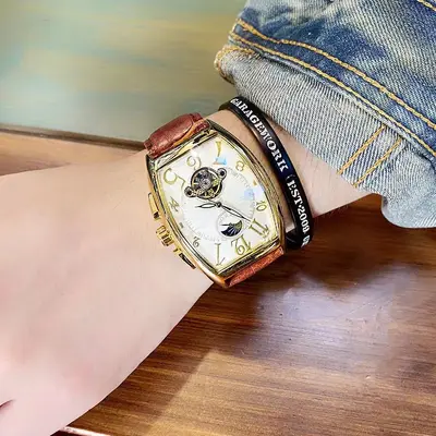 Men's Mechanical Watch Waterproof Barrel Type - 9