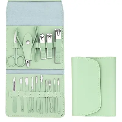 19-piece nail clipper and pedicure tool set