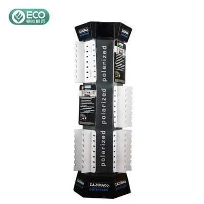 Rotatable Multi-Layer Corrugated Cardboard Supermarket Display Shelf