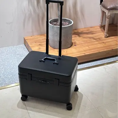 Flip-top fotoğrafçılık alüminyum çerçeve tekerlekli çanta evrensel tekerlek güzellik enstrüman bavul 20 küçük kaptan çantası erkekler ve kadınlar için 23 inç - 3