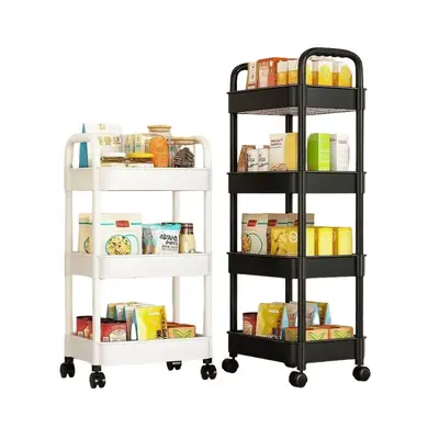 Mehrstöckiger kleiner Servierwagen Regal Haushalt Küche Standregal einfaches Aufbewahrungsregal Wohnzimmer Schlafzimmer Snack-Aufbewahrungsregal